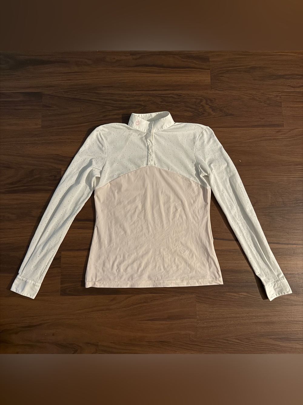 Womenβs Medium Pink Cavalleria Toscana Long Sleeve Horseback Riding Show Shirt